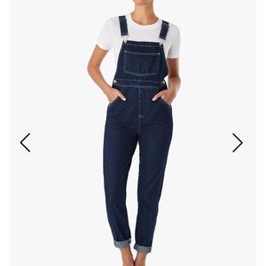 WeWoreWhat Basic Overalls- Dark Wash